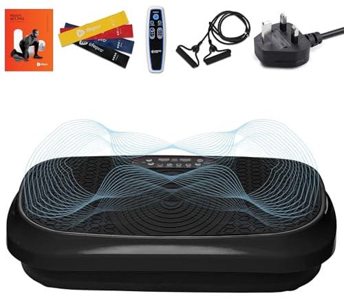 LifePro Vibrating Plate Exercise Machine for Home & Travel, Compact Full Body Vibration Plate for Weight Loss, Muscle Recovery, Toning & Fitness, 118 kg Capacity