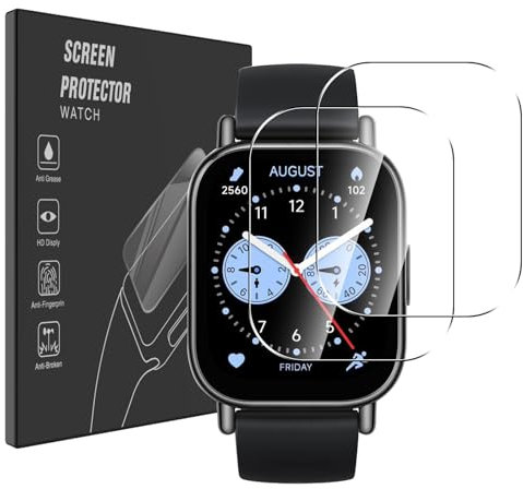 WFTE [2-Pack Screen Protector for Xiaomi Redmi Watch 5 Lite,Anti-Scratch,High Transparency,Anti-fingerprint,Bubble-Free,Dust-Free Premium Screen Protector Tempered Glass For Redmi Watch 5 Lite