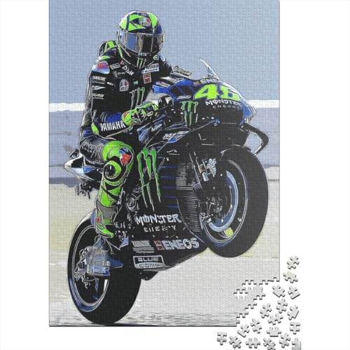 Moto Gp Racing Puzzle, 1500 Teile, Holzpuzzle, Spielzeug, Familienspiel, Schwierigkeitsgrad, Herausforderung, Puzzles 1500 Teile (85 x 57 cm)