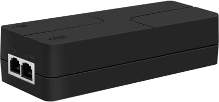 Ztyuav 2,5 G Injektor 60 W Non-PoE zu PoE Adapter mit 2 RJ-45-Ports – 1000/1000/2500 Mbps, IEEE 802.3af/at/bt konform, Plug & Play, Entfernung bis zu 100 Meter, Schwarz