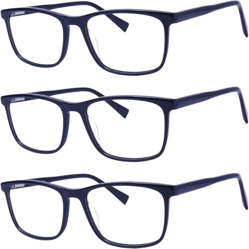 Cvantus Premium Lesebrille | Verschreibungsbrillen-Qualität - Hergestellt von Optikern | Blaulicht- und UV-Blocker, Entspiegelt | Quadratische Lesebrille Herren & Damen
