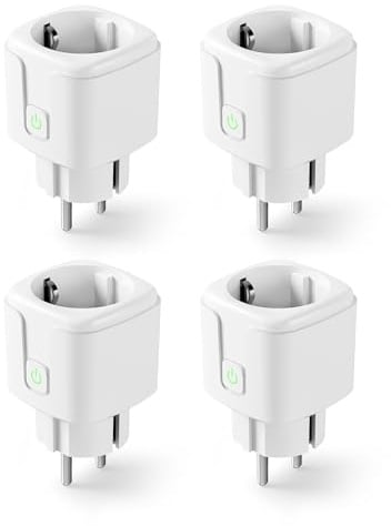 Refoss Smart Steckdose mit Energieüberwachung, WLAN Zeitschaltuhr Steckdose mit Solar Monitoring, TOU-Tarif, Überstrom- & Überhitzungsschutz, Smart Plug kompatibel mit Alexa & Google, 4 Stücke