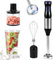 Viitech 4-in-1 Hand Blender, 1000W Stainless Steel Electric Stick Blender with 500ml Chopper and 700ml Measuring Cup, 5 Speeds Adjustable Handheld Blender Food Processor