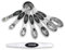 Magnetic Measuring Spoons Set of 8, Dual Sided Stainless Steel Teaspoon and Tablespoon Set with Leveler, Stackable Kitchen Measuring Tools for Dry and Liquid Ingredients, Fits in Spice Jars