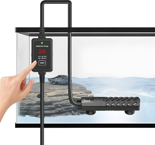 HOSPAOP Aquarium Heizung 50W – Heizstab Aquarium mit Thermostat & Übertemperaturschutz, Tauchheizung für Süß- & Meerwasser, Tauchsieder