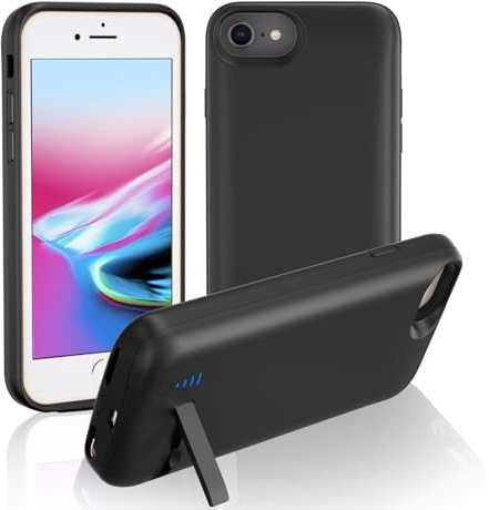 Giabuao Akkuhülle für iPhone 8/7/6S/6/SE 2020(4.7,6000mAh), Schlanke Wiederaufladbare Erweiterte Ladehülle, Tragbare Schutzhülle mit Akku Hülle für iPhone SE 2020/7/6S/6/8/2022