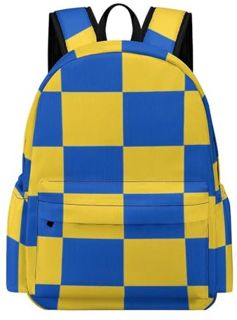 TPISLI Rucksack mit Geometrische Formen Teenager 12 Jahre Schachbrett Schulrucksack Mädchen Klasse 8-10 School Bag tägliche Nutzung Back to School Geschenk Sport Ausflug