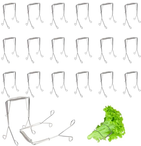 20 mollette per roulade, in acciaio inox, riutilizzabili, colore argento, per cucinare verdure e carne