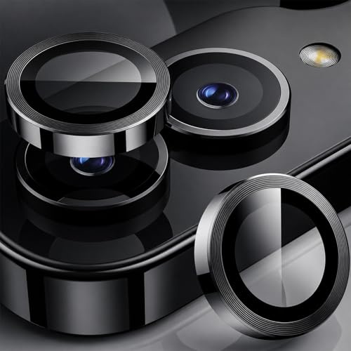 Jurqqer for Samsung Galaxy Z Flip 8 Camera Lens Protector, [Scratch Resistant][One-Step Install] Aviation Aluminum Alloy & 9H Sapphire Glass Material Camera Cover, Ultra Thin HD, Black
