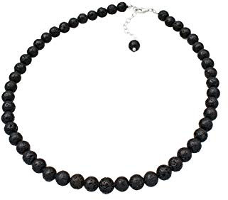 Elli Halskette Lava Perlen 925 Sterling Silber