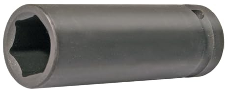 SW-Stahl 07805SB Impact Steckschlüsseleinsatz 21 mm - 1/2 Zoll - Tief | Schlagschrauberfest, Sechskant-Profil, Extra Lang mit 78 mm Länge, Hochwertiger Chrom-Molybdänstahl, Brünierte Oberfläche