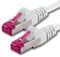 3m - blanco - 1 pieza - CAT6a CAT 6a Ethernet LAN cable de red - SET 10 GB/s cable patch CAT6 S-FTP Doble blindado PIMF 500MHz libre de halógenos compatible con CAT5 CAT6a CAT7 CAT8