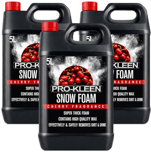 3 x 5 Litres Pro-Kleen Professional Cherry Snow Foam with Wax