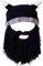 Metyou Perücke, Bartmütze, handgefertigt, gestrickt, warm, Wintermütze, Skimütze, für Damen und Herren Gr. Einheitsgröße, NJ-BLACK