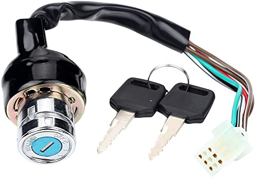 Universal 3-Position Auto Motorrad Roller Go-Kart 6 Kabel Zündschloss 2 Schloss