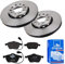 ATE Bremsen-Set 2 Bremsscheiben + Bremsbeläge Bremsensatz Einbau Vorne Bremsscheiben-Set Scheibenbremsen IJF141BI79 passend für Audi 100 100 Avant A6