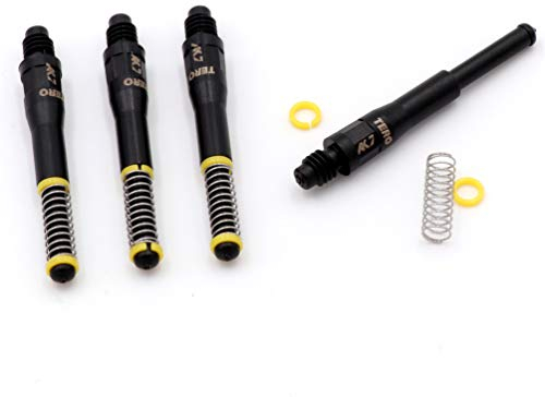 CUESOUL TERO Schwarz AK7 Dart Vorbauten Dartschäfte Eingebauter Federteleskop, 4er Set-D (CS-AK7 + 1)