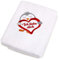 Abc Casa weißes Handtuch mit Pinguin und Herz Ich Liebe Dich-romantische Geschenke zum Geburtstag, Jahrestag, Hochzeitstag, Valentinstag, Muttertag, Vatertag für männer oder für Frauen