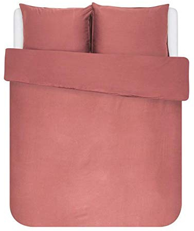 ESSENZA Bettwäsche Minte Dusty Rose, 155x220 + 1x 80x80 cm - 100% Baumwollsatin 300TC - Uni