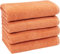 ZOLLNER 4er Set Handtücher - weiche und saugstarke Gästehandtücher - waschbar bis 95°C - Baumwolle - 50x100 cm in orange