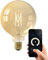 CALEX Smart LED Lampe, E27, G125, Gold Filament, warmweißes Licht, dimmbar, WLAN App- & Sprachsteuerung