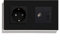 BSEED Kristall Glas Platte 16A EU-Steckdose mit TV- und PC-Anschlüssen 100-220V AC-Steckdosen Schwarz