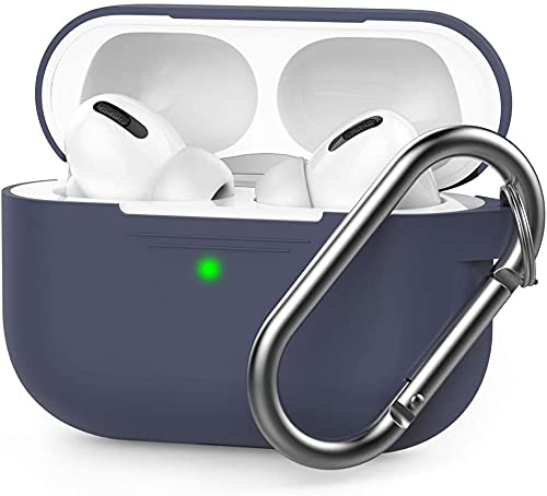 AHASTYLE Silikon Hülle für Airpods Pro Schutzhülle und Haut Case für AirPods Pro 1st/2nd Generation [Front-LED Sichtbar] [Kabelloses Laden] Kompatibel mit Airpods Pro 2019