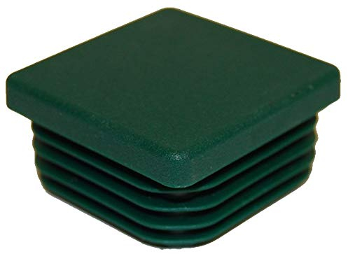 Camas 10 Endkappe Stopfen 40x40x2 mm Vierkantrohr Kunststoffkappe Lamellenstopfen Moosgrün (RAL 6005)