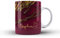 Personalised Marble Glitter Flowing Name with Heart Ceramic Mug - 9. Maroon Marble with Faux Gold Swirls Name