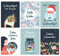 Papierdrachen Weihnachtskarten - 12 liebevoll gestaltete Postkarten zu Weihnachten - Kunstdruck zum Verschicken, Pakete dekorieren - Grußkarte Weihachten - Schneekugeln Karten Set 17