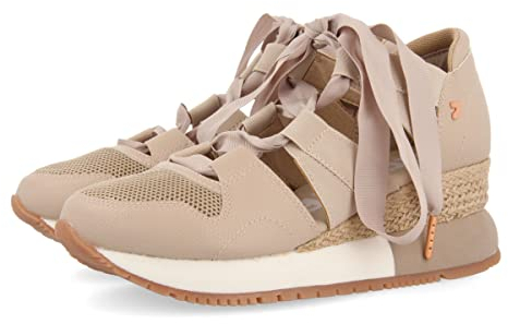 Sneakers Beige Tipo Espadrille para Mujer LIZARDA