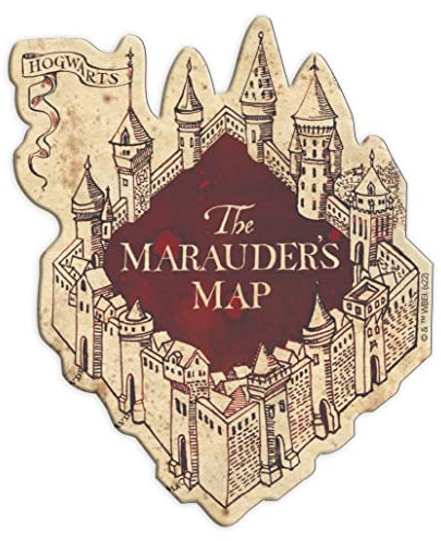 Paper House Productions Harry Potter Die Cut Marauder's Map 3 Magnet for Refrigerators and Lockers