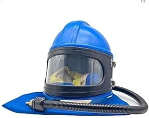 YOPON Sandblaster Helm Safe Air Feed Sandblast Helm mit Schulterschutz Sand Blast Hood Protector mit 10 Stück äußere Linsen für Sandstrahlen ausgestattet kommt