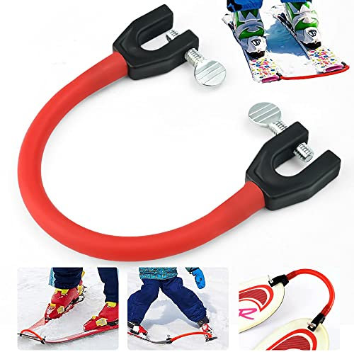 THATSRAD Conector de Punta de Esquí 22,5cm Conector Snowboards Table Ayuda de Entrenamiento de Esquí para Principiantes Enseña a Controlar la Velocidad, Conector Cuña de Goma Elástica para Esquí, Ski