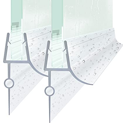 2 Stück Duschdichtung Ersatzdichtung 100cm Für glasdicke 7-8mm Duschtür Einstellbare Wasserabweiser einstellbare Spritzschutz Bad Dusche