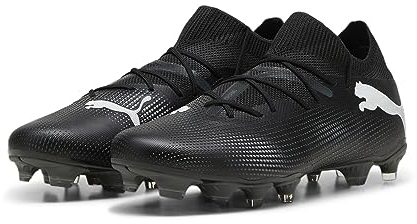 PUMA Herren Future 7 Match Fg/Ag Soccer Shoe, Black White, 42.5 EU