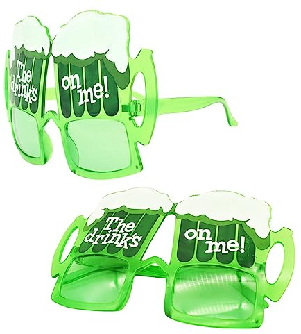 ABOOFAN Lunettes De Soleil Bière Lunettes De Soleil Chope De Bière Lunettes De Chope De Bière Articles De Fête De La Saint Patrick des Lunettes Fantaisie