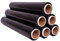 Inoverse Lot de 6 rouleaux de film étirable noir pour meubles et déménagements - 50 cm / 1,5 kg