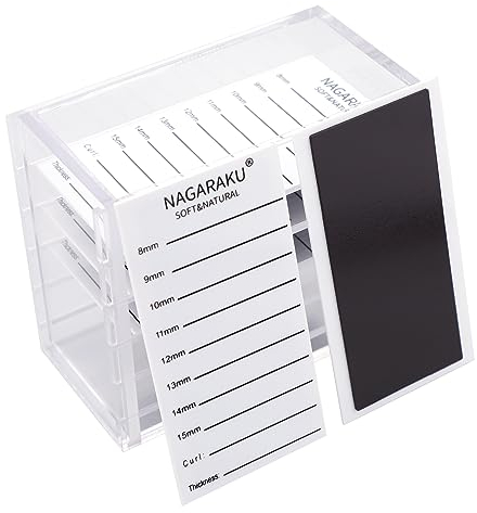 NAGARAKU Caja Magnética De Almacenaje Para Extensiones De Pestañas Gabinete Organizador De Herramientas Para Pestañas Postizas De 5 Capas Para Enchufar Estuche Maquillaje Polvo Con 250 Tiras De Cinta