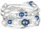 FULU AUTUMN Damen Boho Armband mit Mehrschichtiges Perlen Silber Wickelarmband Modeschmuck Geschenke zum Geburtstag und Muttertag für Frauen(18-Blue)