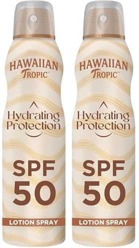 HAWAIIAN TROPIC VAPORIZADOR, Silk Hydration AIR Soft SPF50 + Spray 177ML Vaporisateur Mixte, Crema, Seulement (Lot de 2)