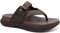 ONCAI Orthopedic Flip Flops for Men Mens Arch Support Walking Sandals Sport Recovery Orthotic Leather Sandal for Man Plantar Fasciitis Brown size 10.5