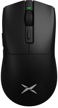 DELUX M600 Mouse Gaming Wireless, Leggero 49g, Sensore PAW3311 12K DPI, Frequenza di Polling 1000Hz, Ricaricabile, Doppia Modalità (Nero)