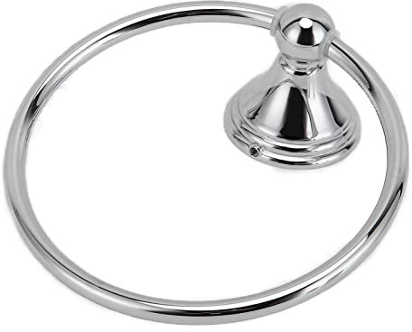 Anneau Porte-Serviettes en Acier Inoxydable, Support Mural de Rétro pour Salle de Bain, Cuisine, Chambre à Coucher (893 Anneau Porte-Serviettes chromé)