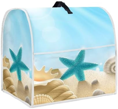 Jndtueit Hawaiian Blue Starfish Conch Stand Mixer Cover,Kitchen Aid Mixer Cover Compatible with 4.5-5Quarts Auto Mixer Cover