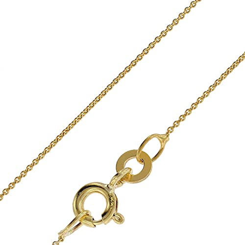 trendor Feine Ankerkette 333 Gold (8 Karat) Halskette 0,8 mm elegante goldene Kette für Damen, zeitlose Geschenkidee, Goldkette aus Echtgold 72405-55 55 cm
