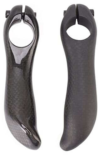 Senrusa 1 Paar Fahrrad-Hilfslenker reduzieren müde, bequemer Halt, Carbon-Faser-Fahrrad-Bar-End-Lenker (Matt)