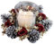 Nlrlo Weihnachtskerzenring, Weihnachtskranz, Weihnachtskerzenring Tannenzapfen, Rose, Weihnachtstischkranz, Weihnachtstisch-Mittelstück - Zarter Kandelaber Weihnachtskranz Kerzenkranz für