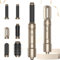 Secador 6 en 1 Atopskins Cepillo Secador De Pelo Air Styler Set 6 Modelador de Cabello, plancha de pelo cepillo alisador pelo cepillo alisador cepillo pelo rizado secador pelo profesional, Dorado
