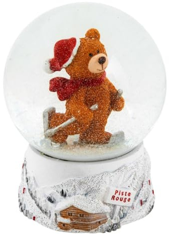 Feeric Lights et Christmas - Boule Neige Ours a Ski 80mm